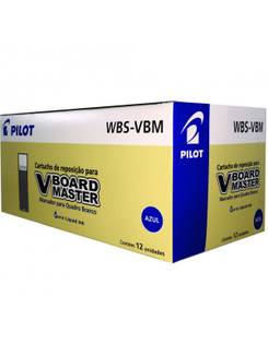 REFIL P/MARCADOR QUADRO BRANCO V BOARD MASTER - 5,5ML - AZUL - CX 12 - PILOT