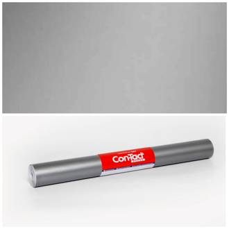 FILME AUTOADESIVO 45CMX2M 80 MICRAS - FOSCO 100714 - METALICO PRATA - UN - CON-TACT