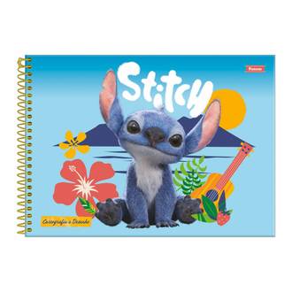 CADERNO DESENHO CAPA DURA 80FLS - ESPIRAL - 3370851 - STITCH - UN - FORONI