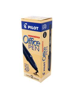 CANETA OFFICE PEN 1,0MM - PRETO - CX 12 - PILOT