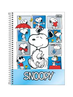 CADERNO UNIV CAPA DURA 1X1 80FLS - 396052 - SNOOPY - PCT 4 - TILIBRA