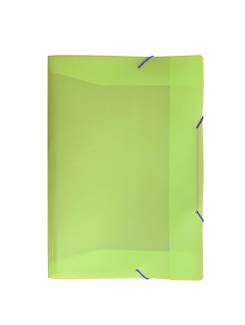 PASTA ELASTICO PLASTICA A4/FULL COLOR - 0442 - VERDE LIMAO - UN - DELLO