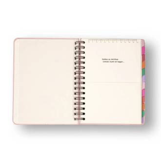 PLANNER PERMANENTE ESPIRAL A5 / MELISSA PINK BLOOMY - UN - CICERO