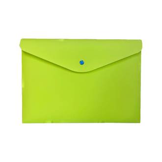 PASTA ENVELOPE C/ BOTAO A4 FULL COLOR - 0014 - VERDE LIMAO - UN - DELLO