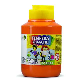 TINTA GUACHE 250ML  - LARANJA - CX 06 - ACRILEX