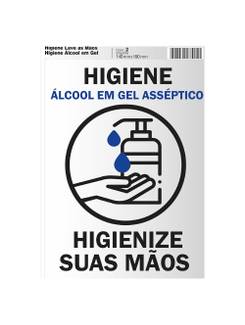 ETIQUETA ADESIVA C/2 HIGIENIZE BEM SUAS MAOS ALCOOL - 14X19 - UN - PIMACO
