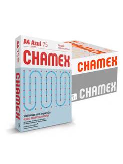 PAPEL CHAMEX COLOR 75G 500FLS - AZUL - CX 10 - CHAMEX