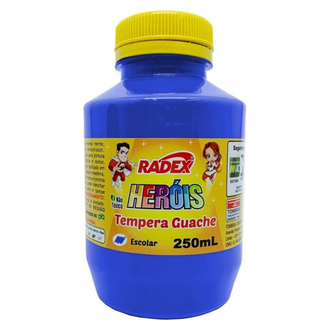TINTA GUACHE 250ML  - AZUL ESC - UN - RADEX