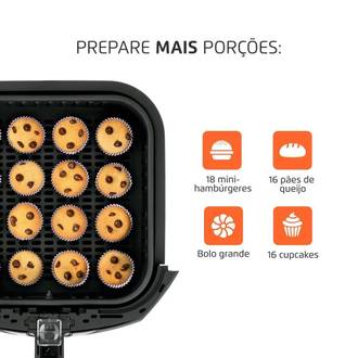 FRITADEIRA AIR FRYER 6L AFN-60-BI 220V - PRETO/INOX - UN - MONDIAL