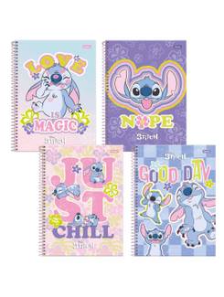 CADERNO UNIV CAPA DURA 1X1 80FLS - STITCH - UN - FORONI