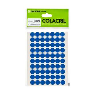 ETIQUETAS P/IDENTIFICACAO 13MM - C/420 - 6021AZ - UN - COLACRIL