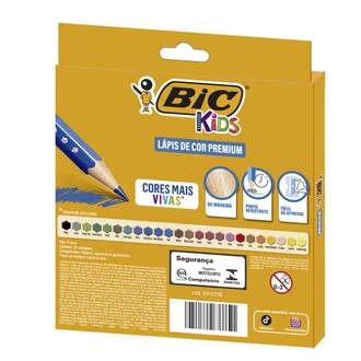 LAPIS DE COR KIDS PREMIUM MADEIRA - C/24 - PCT 6 - BIC