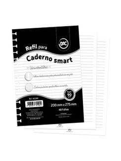 REFIL PAUTADO UNIV SMART 48FL - 1833RE - BRANCO - PCT 10 - DAC