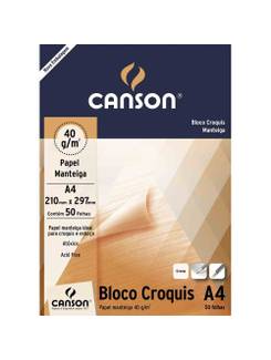 BLOCO CROQUIS A4 50FL - 40G - UN - CANSON