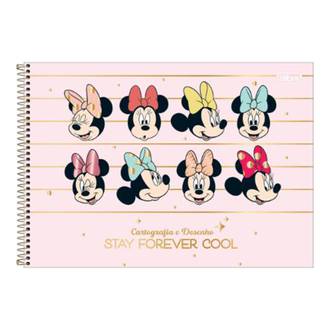 CADERNO DESENHO CAPA DURA 80FLS - ESPIRAL - MINNIIE - PCT 4 - TILIBRA