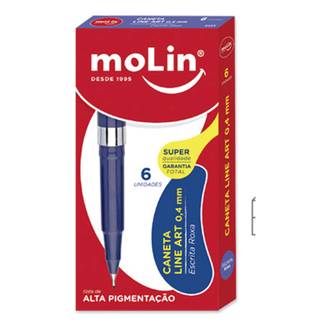 CANETA LINE ART CORES - 0,4MM - ROXO - CX 06 - MOLIN