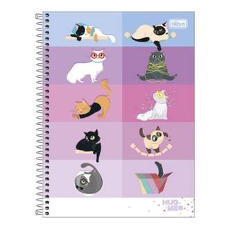 CADERNO UNIV CAPA DURA 1X1 80FLS - HUG ME - PCT 4 - TILIBRA