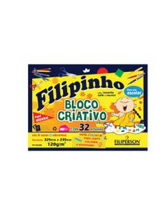 BLOCO CRIATIVO FILIPINHO 32FL - 120G - 8 CORES - 01655  - UN - FILIPERSON