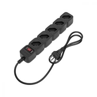 FILTRO DE LINHA 5 TOMADAS 10A 2P+T 1M - EPE 205 - PRETO - UN - INTELBRAS