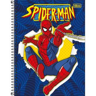 CADERNO UNIV CAPA DURA 1X1 80FLS - 367001 - SPIDER MAN - PCT 4 - TILIBRA