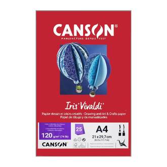 PAPEL IRIS VIVALDE A4 25FLS - 120G - VERMELHO ESCURO - UN - CANSON