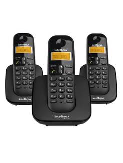 TELEFONE SEM FIO TS3113 + 2 RAMAIS ADICIONAIS COM IDENTIFICADOR DE CHAMADAS - INTELBRAS - PRETO - UN - INTELBRAS