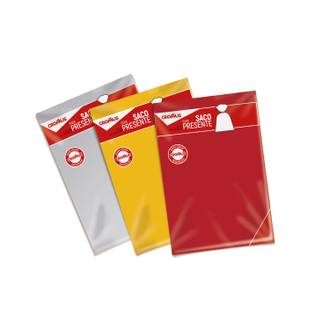 SACO PARA PRESENTE C/50 LISO SORTIDO - 20X29 - UN - CROMUS