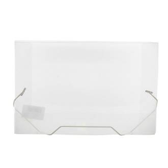 PASTA ELASTICO PLASTICA 2CM 1/2 OFICIO - 1018 - CRISTAL - PCT 10 - ACP