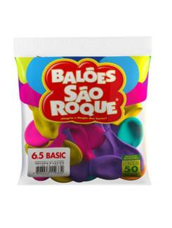 BALAO 6,5 LISO BASIC C/50 - SORTIDO - UN - SAO ROQUE