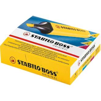 MARCA TEXTO BOSS  - AMARELO - CX 10 - STABILO