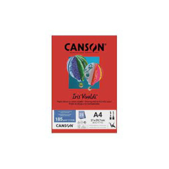 PAPEL IRIS VIVALDE A4 25FLS - 120G - VERMELHO - UN - CANSON