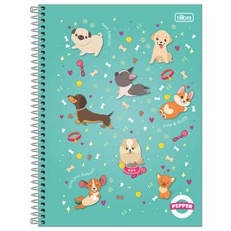 CADERNO UNIV CAPA DURA 16X1 256FLS - PEPPER FEM - UN - TILIBRA