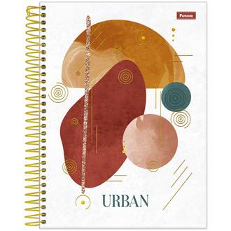 CADERNO COLEGIAL CAPA DURA 1X1 80FLS - URBAN - PCT 4 - FORONI