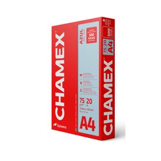 PAPEL CHAMEX COLOR 75G 500FLS - AZUL - UN - CHAMEX