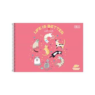 CADERNO DESENHO CAPA DURA 96FLS - ESPIRAL - MAIS+ FEM - UN - TILIBRA