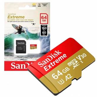 CARTAO MEMORIA MICRO SD 64GB EXTREME - UN - SANDISK