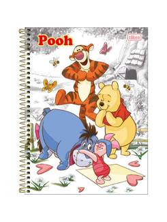 CADERNO UNIV CAPA DURA 10X1 160FLS - 397822 - POOH - UN - TILIBRA