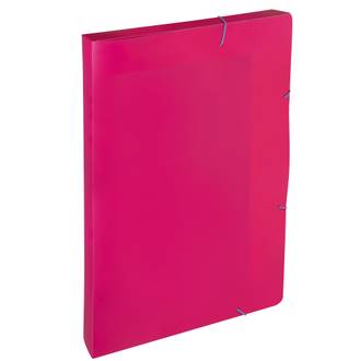 PASTA ELASTICO PLASTICA 2CM A4/FULL COLOR - 0438 - PINK - UN - DELLO