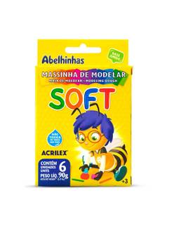 MASSA P/MODELAR SOFT 90G C/6 CORES - 07316 - UN - ACRILEX