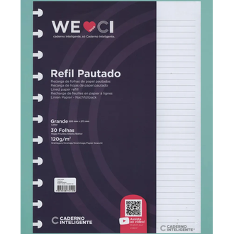 REFIL PAUTADO 120G GRANDE CIRG4004-P/CADERNO INTELIGENTE - UN - CADERNO INTELIGENTE