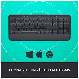 TECLADO S/FIO BT SIGNATURE K650 - 920 - 010911 - PRETO - UN - LOGITECH