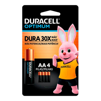 PILHA ALCALINA PEQUENA AA COM 4 UNIDADES - UN - DURACELL