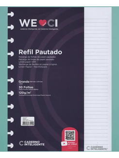 REFIL PAUTADO 120G GRANDE CIRG4004-P/CADERNO INTELIGENTE - UN - CADERNO INTELIGENTE