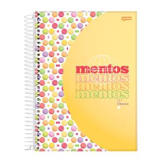 CADERNO UNIV CAPA DURA 10X1 160FLS - MENTOS - PCT 4 - JANDAIA