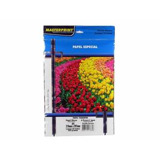 PAPEL TRANSFER A4 - 235G - 5FL TECIDO ESCURO - 302030004 - UN - MASTERPRINT