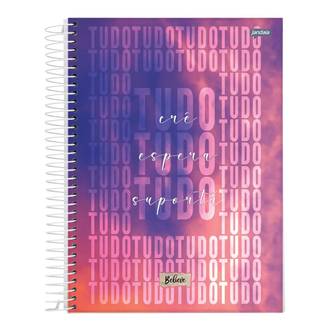 CADERNO UNIV CAPA DURA 1X1 80FLS - BELIEVE - UN - JANDAIA