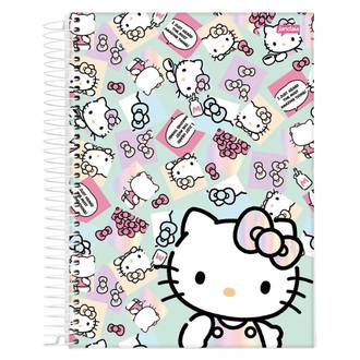 CADERNO UNIV CAPA DURA 10X1 160FLS - HELLO KITTY - UN - JANDAIA