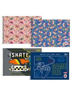 CADERNO DESENHO CAPA DURA 80FLS - ESPIRAL - PEPPER - UN - TILIBRA