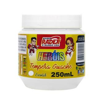 TINTA GUACHE 250ML  - BRANCO - UN - RADEX