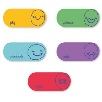 MARCADOR ADESIVO DE PAGINA 5 CORES -COLOR JOY 20F - 10119 - UN - LEO E LEO